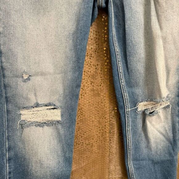 KanCan Mid Rise Skinny Ankle Reverse Hem Light Wash Jeans 15/31 - Picture 4 of 12